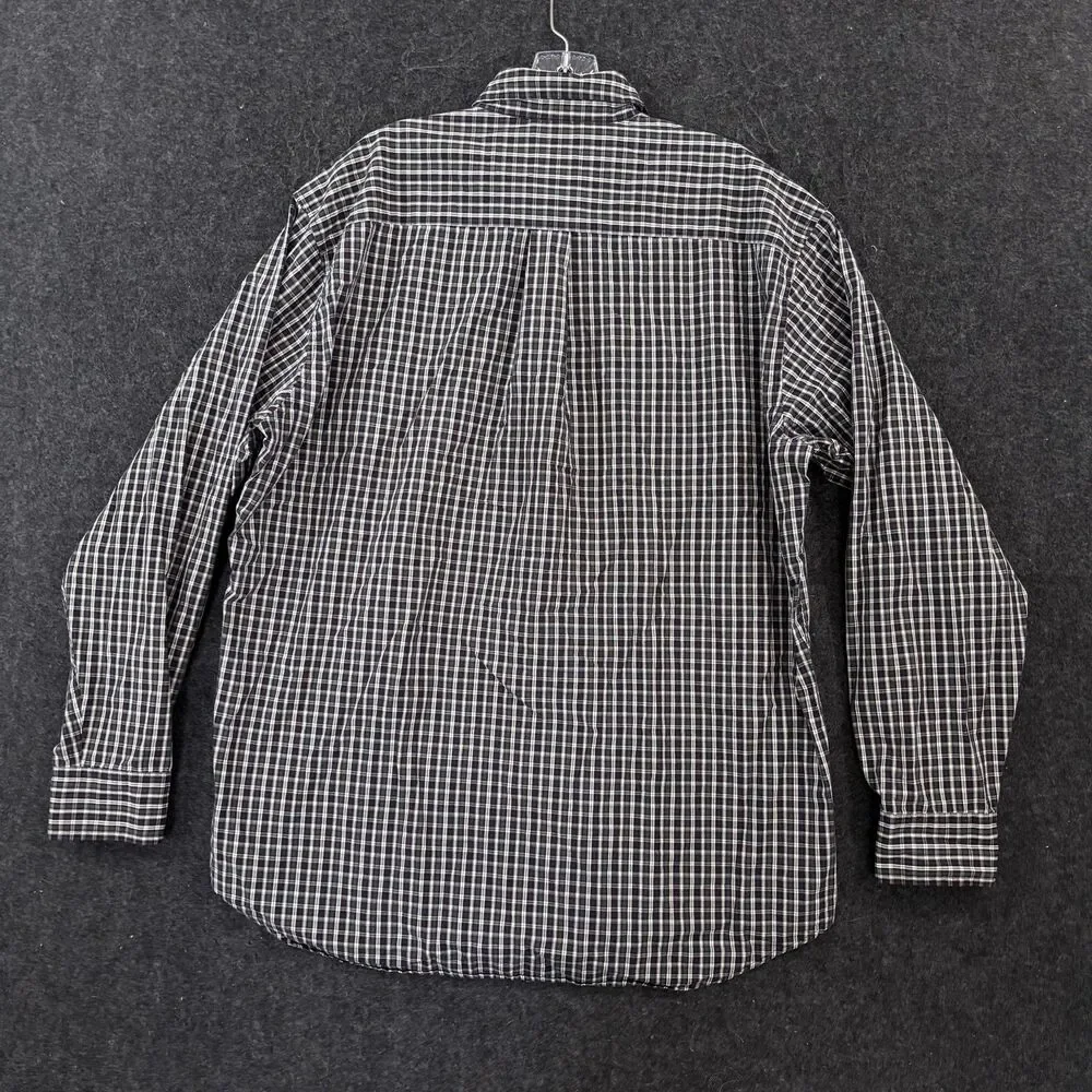 J.Crew Shirt Men's Large Green Blue Plaid 100% Cotton Button Down Casual Pocket